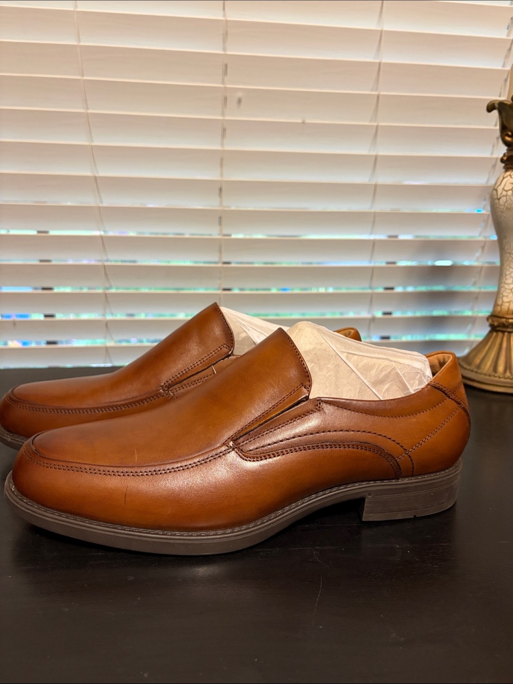 Florsheim Tan Leather Slip-On Loafers